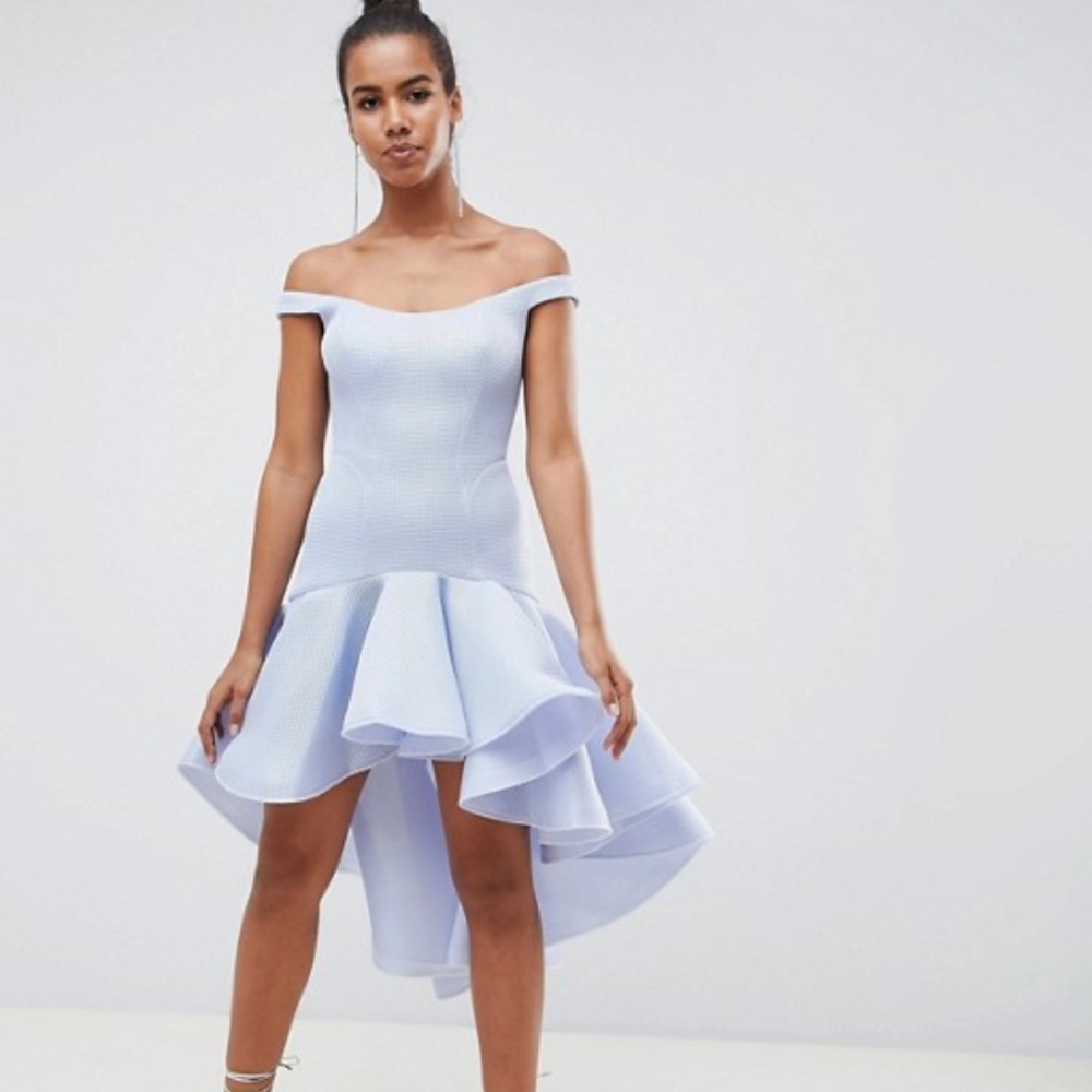 Blue ASOS cocktail dress
